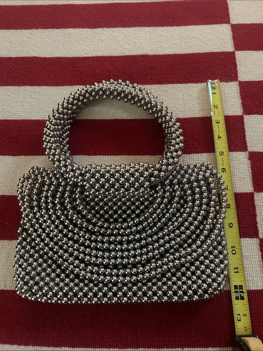 NWT Silver Beaded Anthropologie Bag - Picture 8 of 8